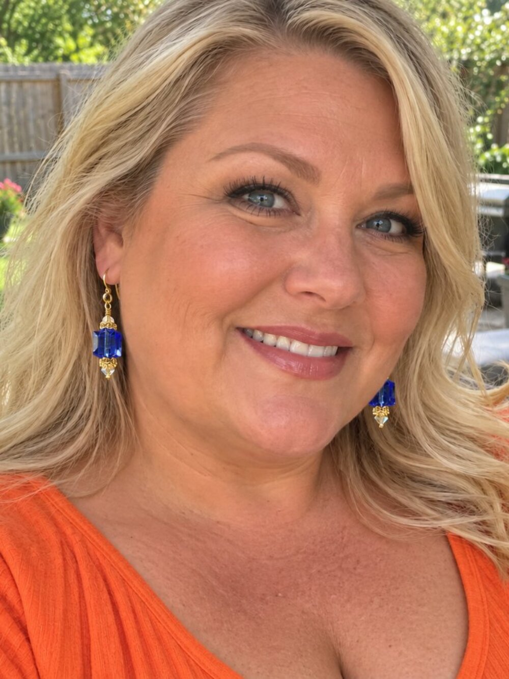 September Birthday 🎂 Sapphire Swarovski and Gold Earrings 2/$22